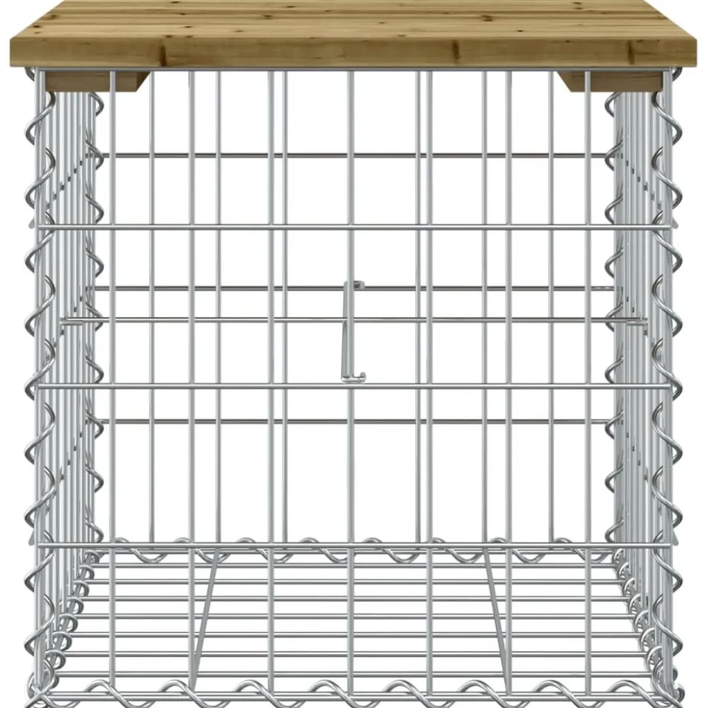 Best FinePRICE Puutarhapenkki kivikorilla 43x44x42 cm kyllästetty mänty