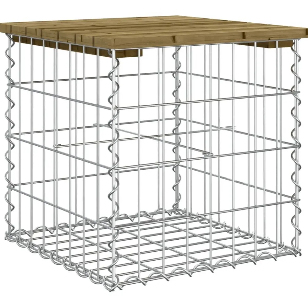 Best FinePRICE Puutarhapenkki kivikorilla 43x44x42 cm kyllästetty mänty