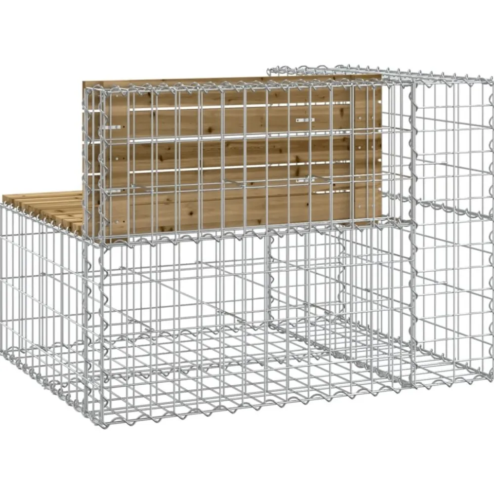 Best FinePRICE Puutarhapenkki kivikorilla 92x71x65,5 cm kyllästetty mänty