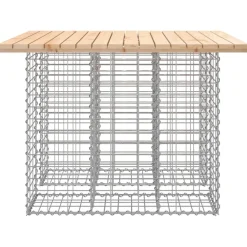 FinePRICE Puutarhapenkki kivikorilla 100x102x72 cm, mänty