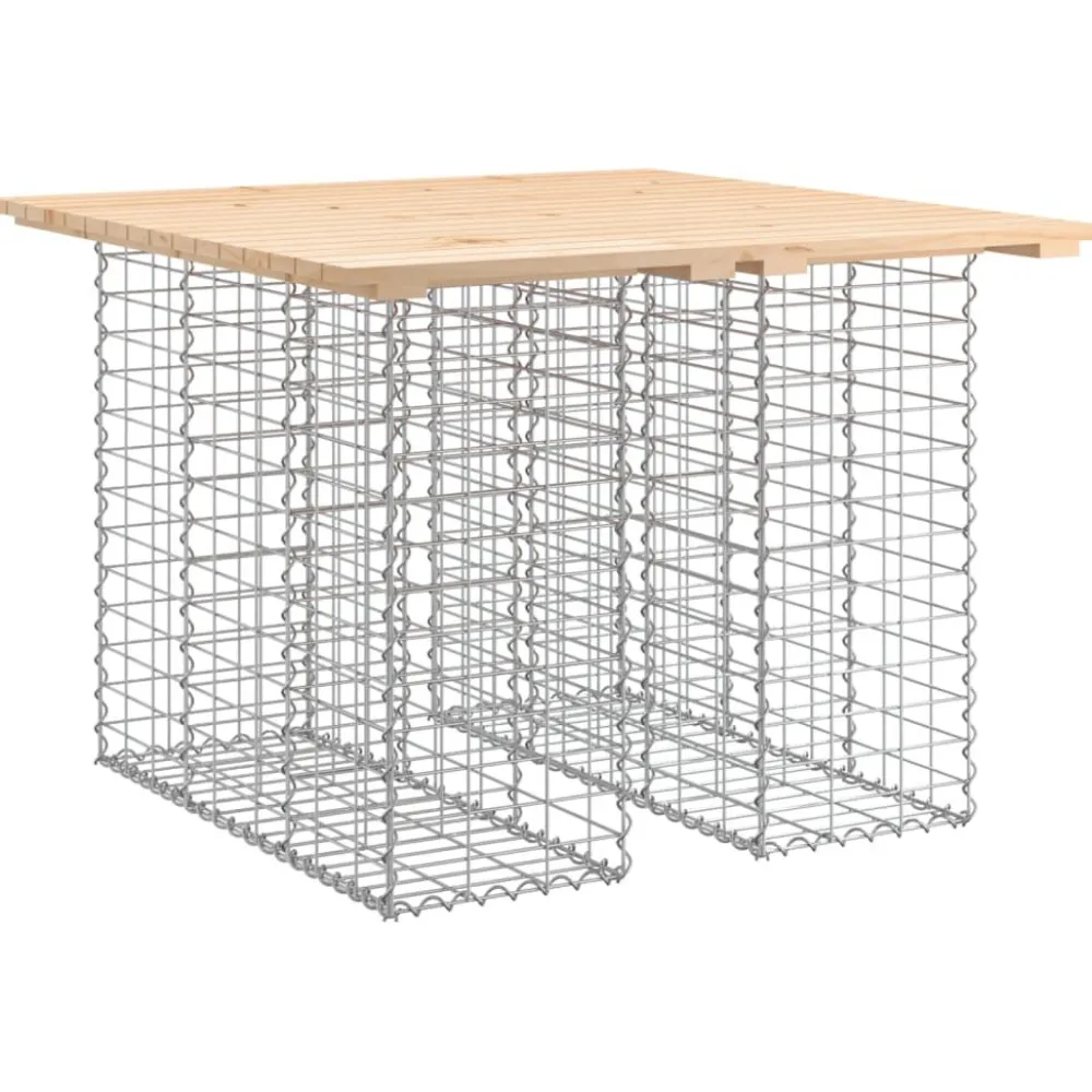 FinePRICE Puutarhapenkki kivikorilla 100x102x72 cm, mänty