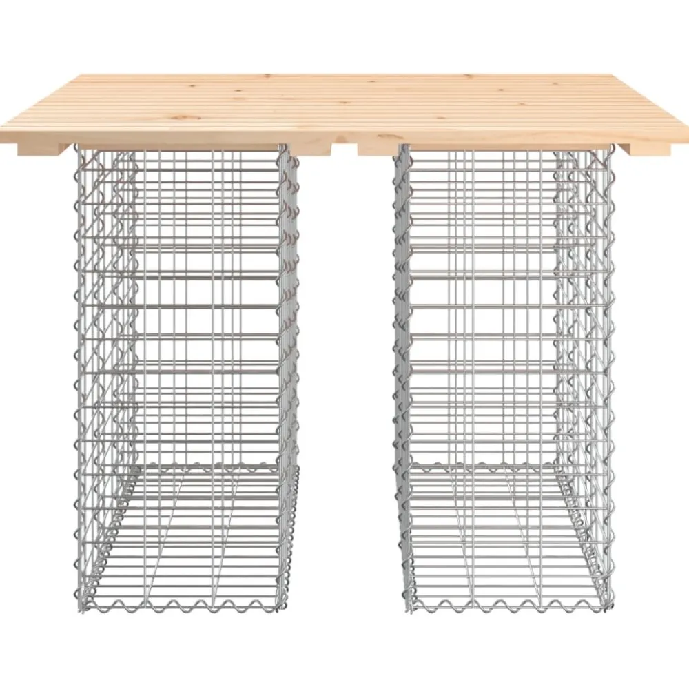 FinePRICE Puutarhapenkki kivikorilla 100x102x72 cm, mänty