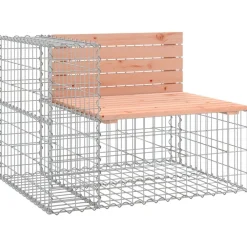 Discount FinePRICE Puutarhapenkki kivikorilla 184x71x65,5 cm, douglaskuusi