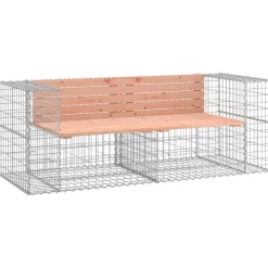 Discount FinePRICE Puutarhapenkki kivikorilla 184x71x65,5 cm, douglaskuusi