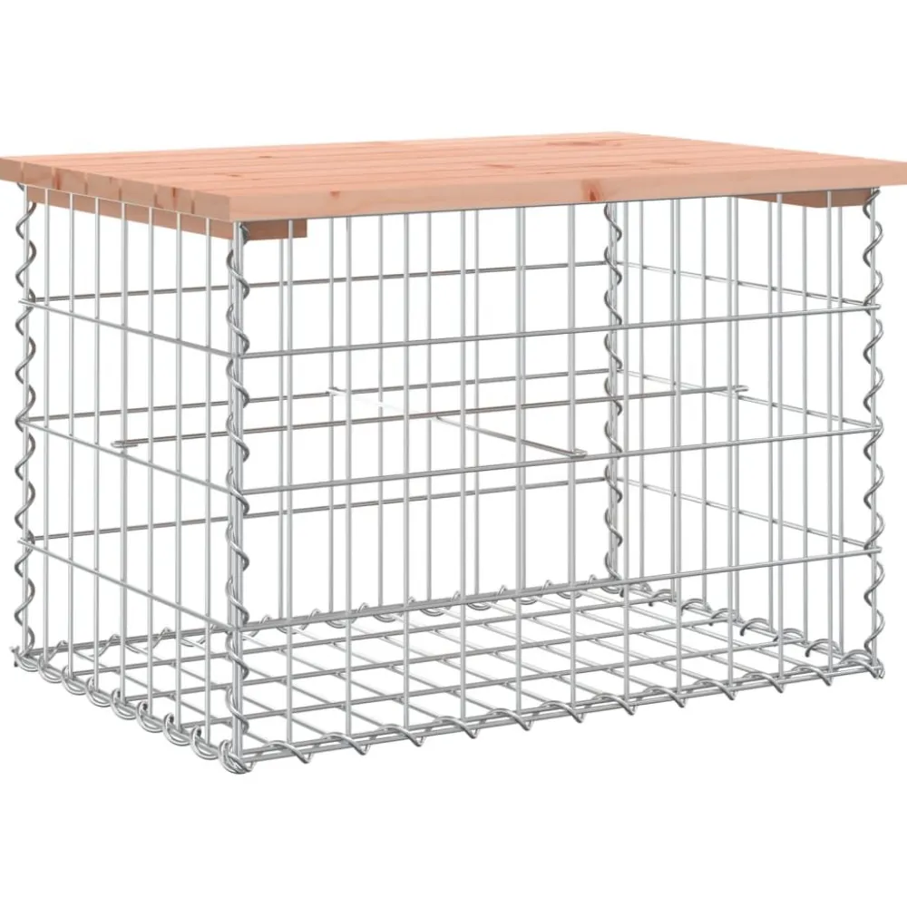 Discount FinePRICE Puutarhapenkki kivikorilla 63x44x42 cm, douglaskuusi