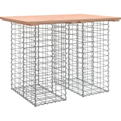 Outlet FinePRICE Puutarhapenkki kivikorilla 100x70x72 cm, douglaskuusi
