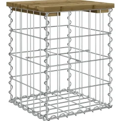 Clearance FinePRICE Puutarhapenkki kivikorilla 33x31x42 cm kyllästetty mänty