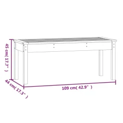 New FinePRICE Puutarhapenkki musta 50x44x45 cm, mänty