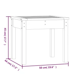 New FinePRICE Puutarhapenkki musta 50x44x45 cm, mänty