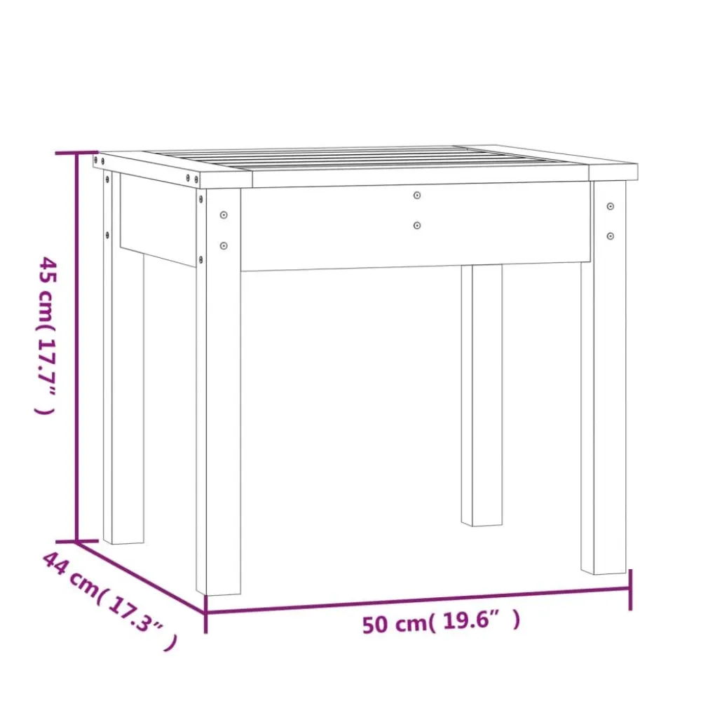 New FinePRICE Puutarhapenkki musta 50x44x45 cm, mänty