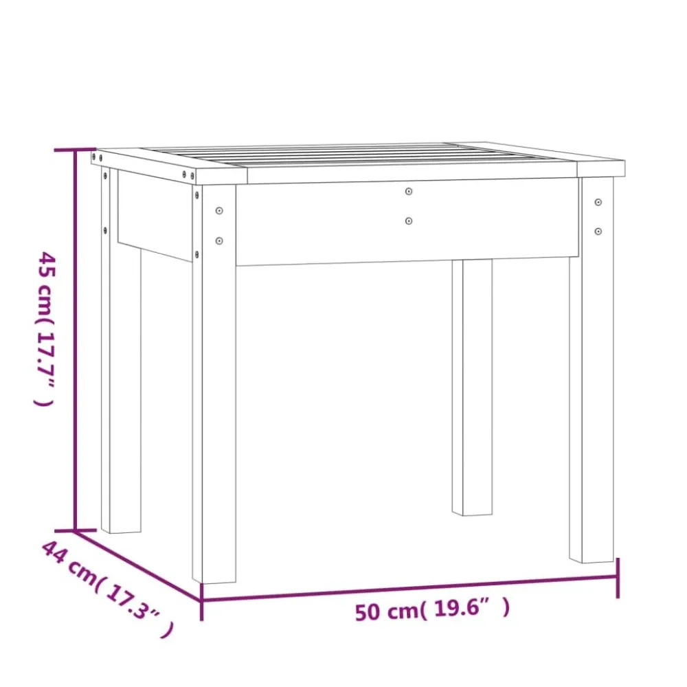 New FinePRICE Puutarhapenkki musta 50x44x45 cm, mänty