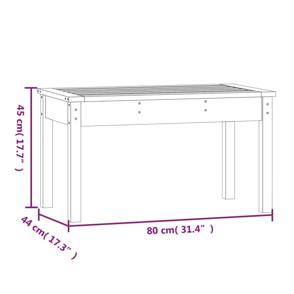 New FinePRICE Puutarhapenkki musta 50x44x45 cm, mänty