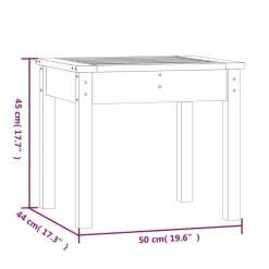 New FinePRICE Puutarhapenkki musta 50x44x45 cm, mänty