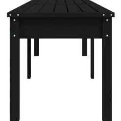 New FinePRICE Puutarhapenkki musta 50x44x45 cm, mänty