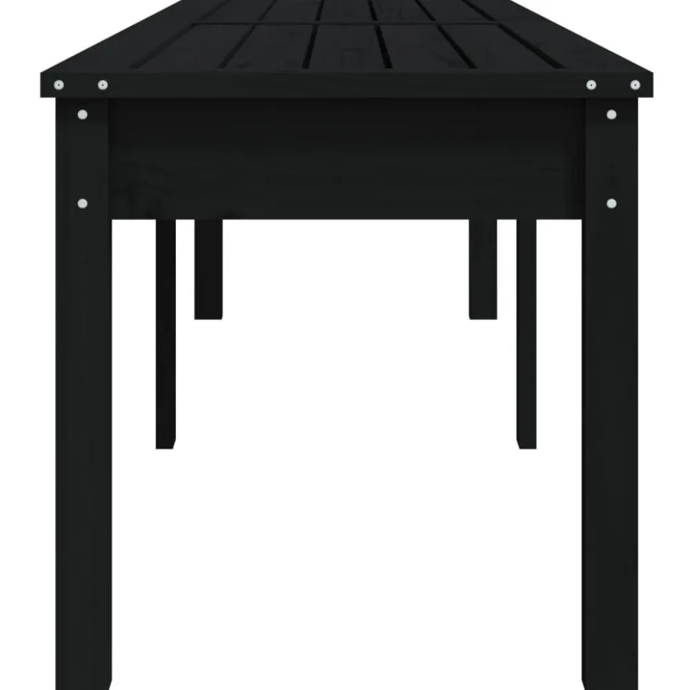 New FinePRICE Puutarhapenkki musta 50x44x45 cm, mänty