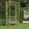 Best FinePRICE Puutarhapenkki pergolalla 116 cm bambu