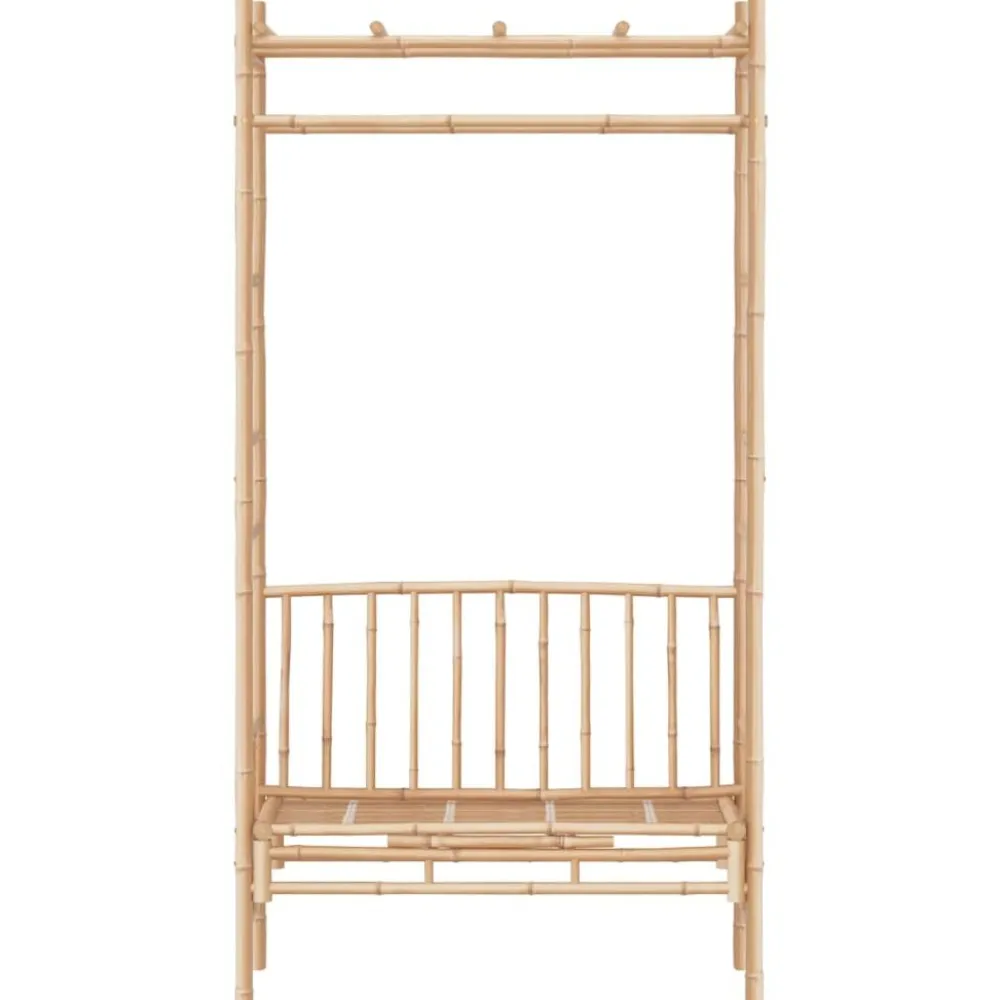 Best FinePRICE Puutarhapenkki pergolalla 116 cm bambu