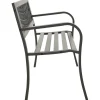 Discount FinePRICE Puutarhapenkki teräs harmaa 125 cm