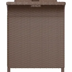 Sale FinePRICE Puutarhapenkki tyynyllä ruskea 116x46x57 cm polyrottinki