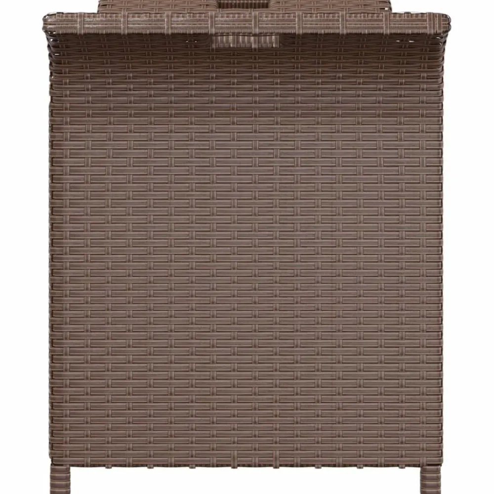 Sale FinePRICE Puutarhapenkki tyynyllä ruskea 116x46x57 cm polyrottinki