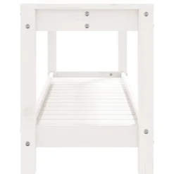Clearance FinePRICE Puutarhapenkki valkoinen 108x35x45 cm, mänty