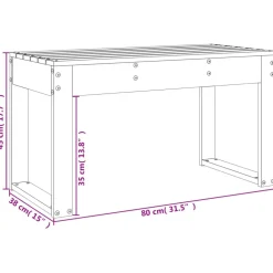 New FinePRICE Puutarhapenkki 80x38x45 cm, mänty