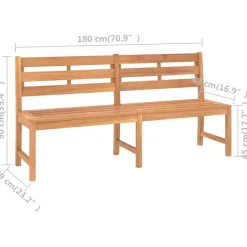 FinePRICE Puutarhapenkki 114 x 59 x 90 cm, tiikkiä
