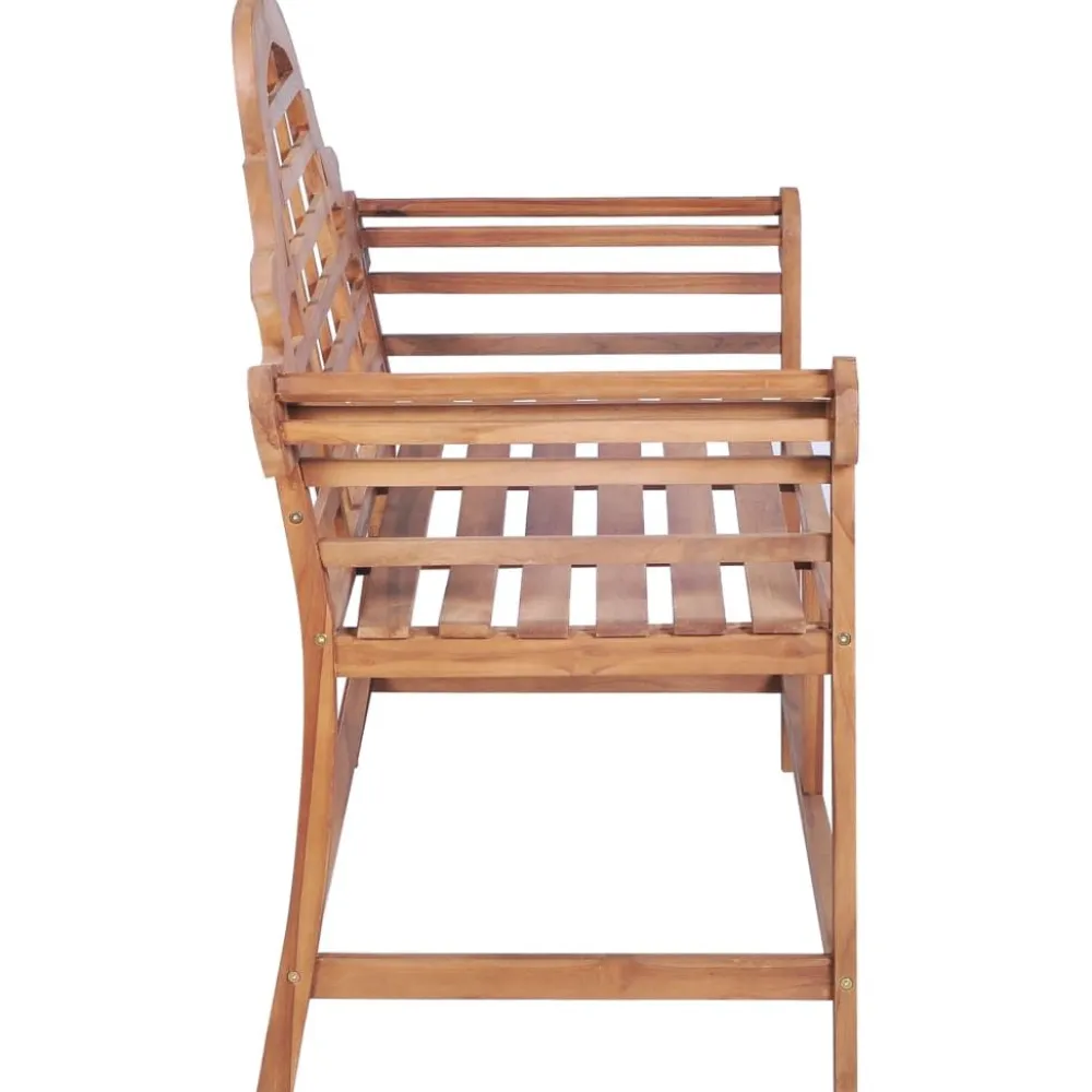 FinePRICE Puutarhapenkki 127x58,5x92,5 cm, tiikki