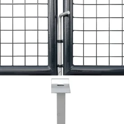 Online FinePRICE Puutarhaportti galvanoitu teräsverkko 400x200cm harmaa