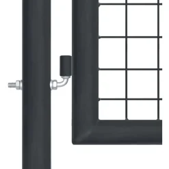 Hot FinePRICE Puutarhaportti galvanoitu teräsverkko 100x250cm harmaa