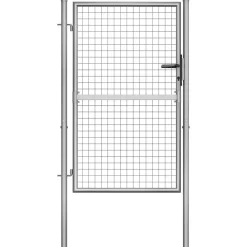 Discount FinePRICE Puutarhaportti galvanoitu teräs 105x175cm hopea