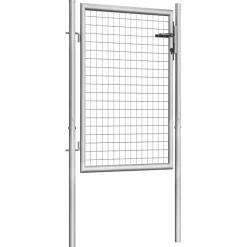 Discount FinePRICE Puutarhaportti galvanoitu teräs 105x150cm hopea