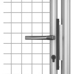 Discount FinePRICE Puutarhaportti galvanoitu teräs 105x150cm hopea