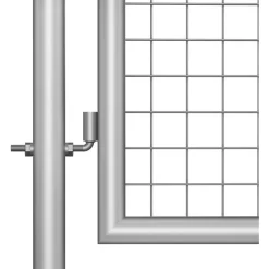 Discount FinePRICE Puutarhaportti galvanoitu teräs 105x150cm hopea