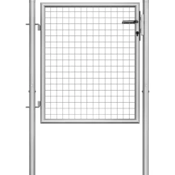 New FinePRICE Puutarhaportti galvanoitu teräs 105x125cm hopea