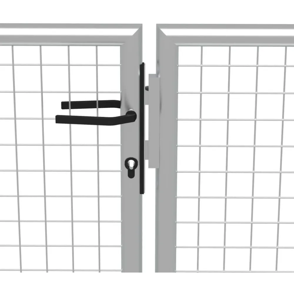 Discount FinePRICE Puutarhaportti galvanoitu teräs 415x225cm hopea