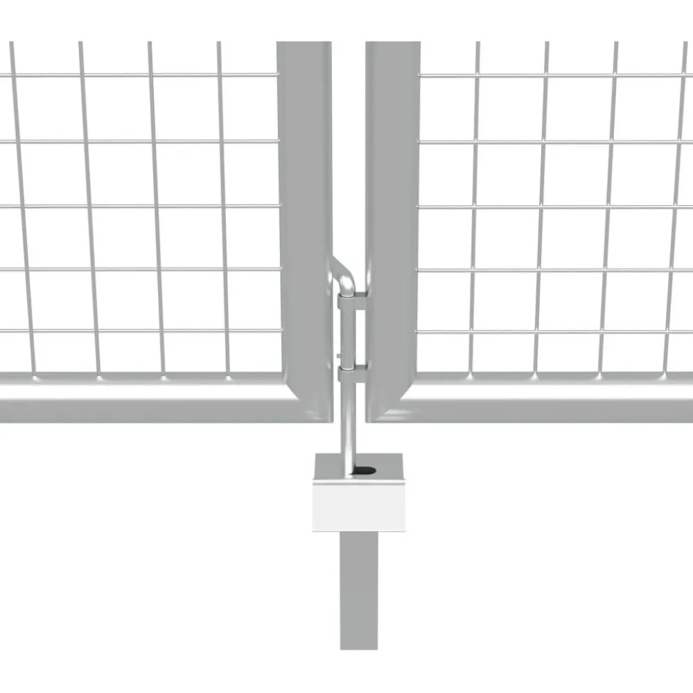 Discount FinePRICE Puutarhaportti galvanoitu teräs 415x150cm hopea