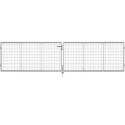 Outlet FinePRICE Puutarhaportti galvanoitu teräs 415x125cm hopea