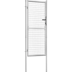 Clearance FinePRICE Puutarhaportti galvanoitu teräs 105x250cm hopea