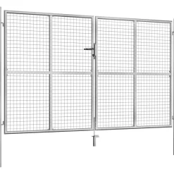 Best FinePRICE Puutarhaportti galvanoitu teräs 306x200cm hopea