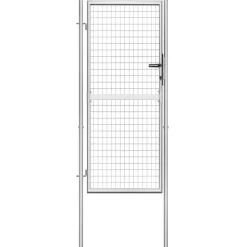 Sale FinePRICE Puutarhaportti galvanoitu teräs 105x225cm hopea