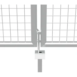 Clearance FinePRICE Puutarhaportti galvanoitu teräs 415x200cm hopea