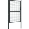 Online FinePRICE Puutarhaportti galvanoitu teräsverkko 100x200cm harmaa