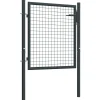 Best FinePRICE Puutarhaportti galvanoitu teräsverkko 100x125cm harmaa