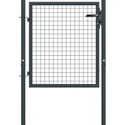 Best FinePRICE Puutarhaportti galvanoitu teräsverkko 100x125cm harmaa
