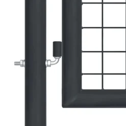 Outlet FinePRICE Puutarhaportti galvanoitu teräsverkko 100x175cm harmaa
