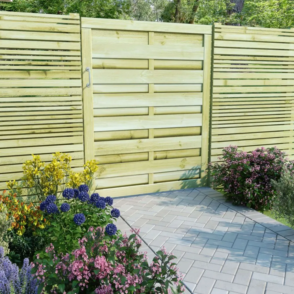Discount FinePRICE Puutarhaportti kyllästetty mänty 100x125 cm vihreä