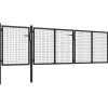 Discount FinePRICE Puutarhaportti käyntiovella teräs 400x75cm antrasiitti