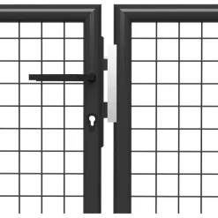 Discount FinePRICE Puutarhaportti käyntiovella teräs 400x75cm antrasiitti
