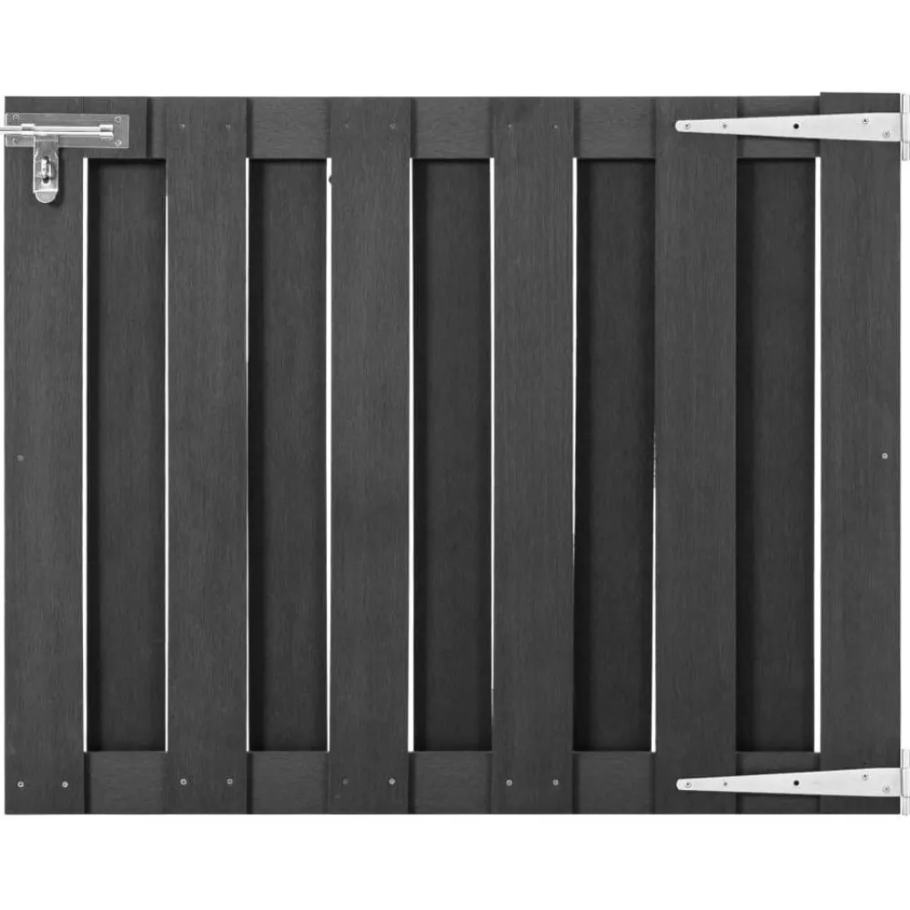Clearance FinePRICE Puutarhaportti puukomposiitti 100x80cm harmaa